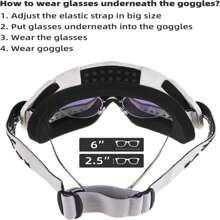 BATFOX Dirt Bike ATV Goggles Motorcycle Gear Riding Motocross Dirtbike 4-Wheeler MX DH Accessories Goggles Glasses For Men Women Youth UV400 Protection Dust-Proof Anti-Slip Strap