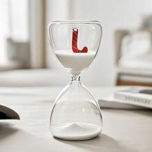 1 pezzo Clessidra in vetro borosilicato decorativo 3D con timer da 15 minuti, regalo per la gestione del tempo per amici e famiglia
