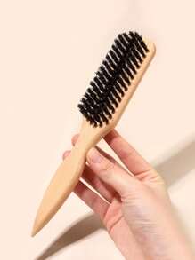 Spazzola per capelli e barba in setole di cinghiale per uomo e donna - Spazzola professionale per acconciatura senza profumo con setole per capelli spessi/sottili, spazzola per pulizia di sfumature e rasoi, strumento per rendere i capelli lisci