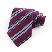 ZONFAZ Men's Striped Tie 7.5cm Tie Green Orange Stripes Ties Business Meeting Suit Wedding Party Office Tie Men's Gift Accessories - Multicolor - View 16