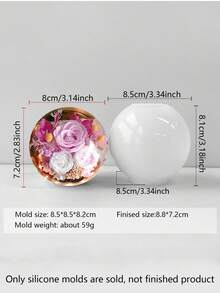 Khuôn trang trí bằng nhựa Epoxy hình cầu pha lê thủ công, Đồ thủ công bằng nhựa hình cầu thiên hà tự làm, Đồ trang trí nghệ thuật để bàn, Trang trí phòng, Đồ trang trí bàn ăn, Đồ trang trí gia dụng, Đúc nhựa Epoxy và thủ công, Vật liệu làm nến thạch cao và bê tông tự làm - trắng - Xem 10