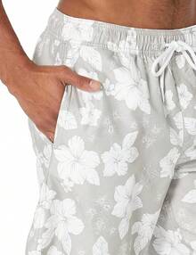 Normal Shower Bags - Gray Hibiscus Impression. - View 3