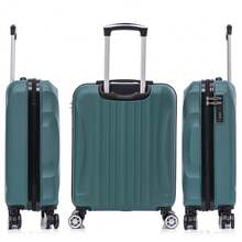 Vali ABS Cabin 55x40x20cm (44L) - Vali du lịch nhẹ nhỏ 20 inch - Xanh ngọc lam/Bạc/Xanh nước biển/Vàng/Vàng hồng/Đỏ/Tím/Đen/Xanh bạc hà/Xanh lá cây - Màu xanh lá cây đậm - Xem 4