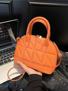 经典百搭时尚鳄鱼纹手提包，女士斜挎包/单肩包，简约皮革手提包/邮差包，圆顶提手手提包，配有可调节肩带，通勤公理包/斜挎包，适合购物、携带钱包、年轻女性、大学生、新人、白领等。非常适合办公室、大学、工作、商务、通勤、户外活动、旅行和郊游等场合。