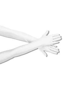 Elegante und modische verlängerte Satin-Handschuhe mit Elastan, hochwertige Textur Bankett-Handaccessoires, geeignet für Braut-Hochzeitshandschuhe, Kentucky Derby, Fotografie-Atmosphäre-Requisiten, Bühnendarbietungen, Teegesellschaft-Handdekorationshandschuhe