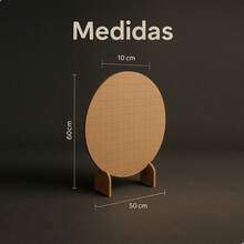 Round MDF Party Panel 50x50cm For Children's Party Birthday Decorative Scene 1 Unit - 咖啡棕 - 查看 3