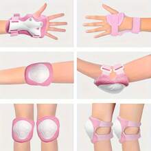 ZhuiWei 6pcs Knee Pads, Hand Guards, Elbow Pads Set, ,Lightweight And Comfortable To Wear - Breathable - Suitable For Riding, Skating, Skateboards