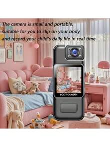 1080P HD Wearable Sports Camera, 1000mAh Rechargeable Battery, Night Vision, 180° Rotatable Lens, Loop Recording, USB Charging, Compatible With Tablet, ABS Material, For Outdoor Activities - Ideal Christmas Gift