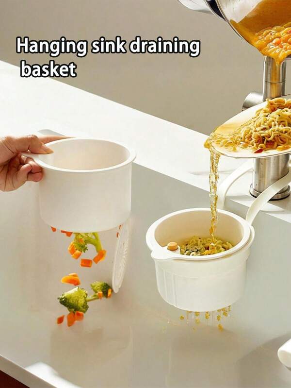 1pc Sink Drain Basket, Hanging Bag, Residue Filter Net, Faucet Hanging Basket, Prevent Sink Clogging, Mess-Free Waste Disposal