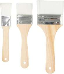 Set Of 3 Chip Paint Brushes With Synthetic Bristles Priming Painting, Varnishing, Wood, Walls, Painting - 1 - View 1