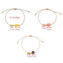 1PC Simple And Fashionable Ocean Style Copper Shell Resin Sea Fish Star Shell Freshwater Pearl Thin Hand Rope Female Beach Vacation Seaside Travel Party Summer Daily Dating Wear, Summer Versatile Models Hand Rope Jewelry Gift For Sisters Mother Girlfriends