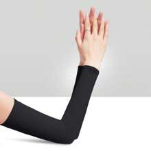 3 Paar schwarze gerade Stoff Sonnenschutzärmel für Frauen, Eisseide Sonnenschutzärmel für Frauen, Sommer Outdoor-Sport Armbeschutz für Männer, Eisseide Ärmel