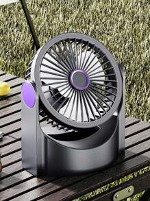 Small Desk Fan, Table Top Electric Fan With Powerful Airflow, Super Quiet Operation, Mini Portable Design For Office, Dormitory, Bedside, Long Lasting Battery Life, Cooling Accessory