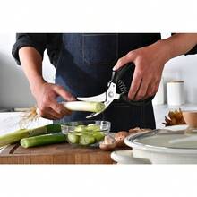 Heavy Duty Poultry Shears - Kitchen Scissors For Cutting Chicken, Poultry, Game, Meat - Chopping Vegetable - Spring Loaded - Black - View 4