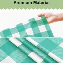 2/4pcs Yellow & Gold Color Disposable Plastic Tablecloth, Yellow & White Plaid Background, 54" X 108", Suitable For Birthday Party, Outdoor Dinner, Holiday Party Decoration