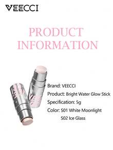 VEECCI 保湿棒、高光棒、保湿提亮、3D立体塑形棒、自然保湿肌肤 - #SO2 Ice Glaze - 查看 8