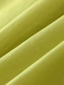 Annil Ropa para niños, vestidos de niñas talla grande, vestidos de un solo color, verano - Verde - Ver 4