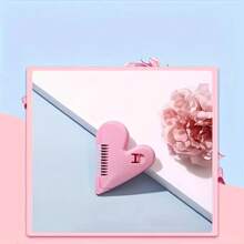 1PC Pink Heart-Shaped Pubic Hair Trimmer, Manual Hair Trimming Comb, Portable Intimate Styling Tool For Women