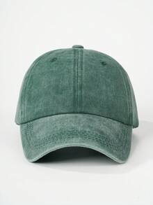 1pc Men's Washed Plain Baseball Cap, Adjustable Sun Protection Casual Hat For Outdoor, Spring Autumn Travel Beach Vacation, Unisex Y2K Style Cap - Baseball Cap - View 32