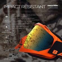 BATFOX Dirt Bike ATV Goggles Motorcycle Gear Riding Motocross Dirtbike 4-Wheeler MX DH Accessories Goggles Glasses For Men Women Youth UV400 Protection Dust-Proof Anti-Slip Strap