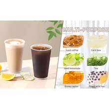 SAEIV 50/100 Pieces Of High-Quality Cold Drink Cups, Reusable Plastic Cups, Perfect For Parties And Events! - Transparent Plastic Cup 100pcs - View 4