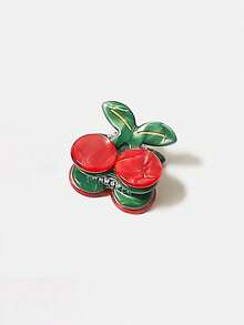 1 件可爱有趣的水果樱桃夹甜美侧刘海发爪迷你夹发夹发夹发夹发夹发夹 - 櫻桃 - 查看 2