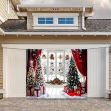 The Christmas Wonderland Snowman Background Paired With Red Curtains Is Perfect For Indoor Celebrations, Studio Photography, And Holiday Parties