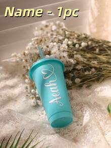 1/5 件，个性化派对冷饮杯，自定义名称和标题，加厚材质，24 盎司大容量，可重复使用，带吸管，适用于婚礼、单身派对、生日派对、户外运动沙滩水瓶以及父亲节礼物、毕业杯、伴娘礼物 - 五彩杯 - 查看 66