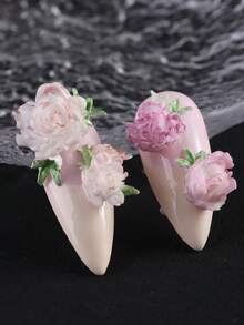 1件装 3D玫瑰花美甲雕刻模具 立体花瓣美甲图案设计 美甲装饰 DIY美甲脱模工具 美甲用品 - 無色 - 查看 6