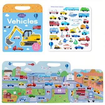 Reusable Sticker Book For Kids, Washable Stickers For Toddlers, Jelly Sticker Book, Merry Christmas Gift For Preschool Kids, Birthday And House Party, Group Activity, Art Class Or Other Activities