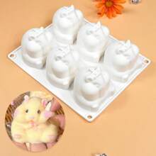 Lovely 6 Holes Hamster Silicone Mousse Mold Handmade Soap Candle Model Chocolate Pudding Cake Baking/Ice Cream Kitchen