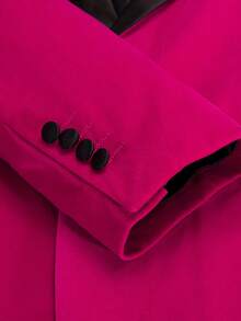Docapeiton Men's Suit Jacket + Pants Set, For Wedding, Dates (Excluding Tie) - Hot Pink - View 6