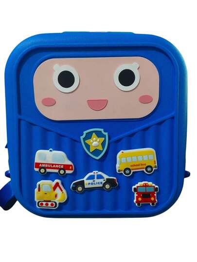 MOCHILA POLICIA CARRO SF191- AZUL -TAM 24.5X10.4X23.5CM