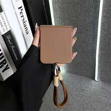 Luxury Minimalist Brown Phone Case With Keychain Lanyard, Suitable For Razr50 Razr 50 Ultra 50ultra Back Cover, Waterproof Shockproof Anti-Fall Anti-Scratch - Brown - View 5