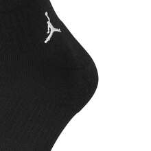 Nike 3 pares de calcetines de tobillo para hombres y mujeres, acolchados en forma de U de poliéster, paquete promocional, estilo DX9655-010 - Negro - Ver 6