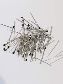 95pcs 0.6*26mm Black & White Plastic Head Pins