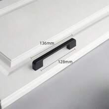 Aluminum Alloy Matt Black Handle Cabinet Door Handles And Pulls Cupboard Wardrobe Kitchen Drawer Knobs