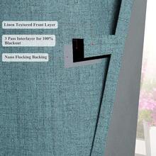 GRALI Cortinaérmica Recamara, Separador de Espacios Extraancho para Dormitorio, Tela Protección Privacidad, Lino, 254 X 241, 1 Panel - Estilo 1 - Verde azulado - Ver 6