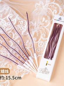 6/12/18 Peças Velas Curvas Coloridas Douradas, Velas de Aniversário, Decorações Insertas para Bolo, Decoração de Bolo, Suprimentos de Cozimento, Decorações de Cozimento, Decorações de Casamento, Suprimentos de Festa, Decorações