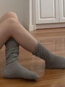 3 Pairs Women's Colorblock Crew Socks, Fashion Versatile Soft Comfortable Everyday Mid-Calf Socks