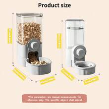 520ML/1200ML 悬挂式防溢自动填充宠物饮水/食物分配器，自动补充，夹子设计，超大容量，防溢，完全可拆卸和防漏，适用于猫、狗、豚鼠、刺猬、雪貂、兔子和其他宠物