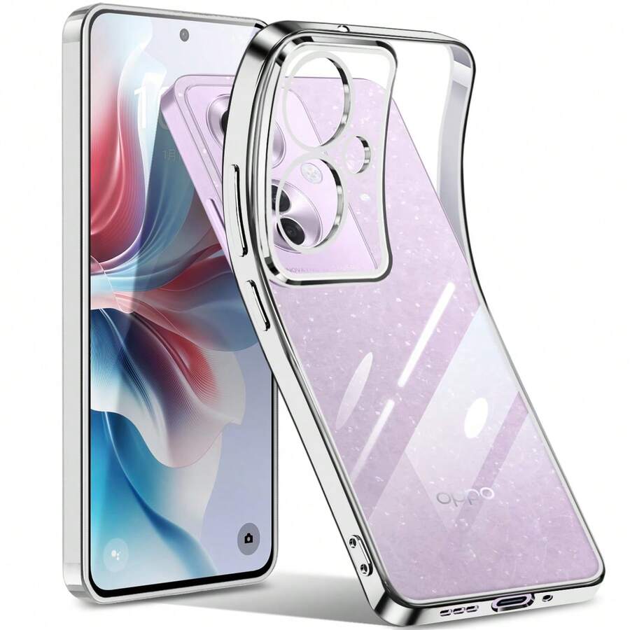 OPPO Reno13 A/ A79/A3/ Reno11 A ケース クリア スマホケース オッポ レノ11A カバー 耐衝撃 薄型 ソフト 米軍MIL規格 全透明 TPU 衝撃吸収 - シルバー - チェックする 1