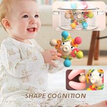1pc Cute Puffer Fish Tactile Ball, Infant Sensory Toy, Baby Teether Toy, Interaction Sensory Ball - Colorful Plastic Grasping Toy, Suitable For Early Learning And Brain Development, Christmas/Birthday Gift For Baby Boys And Girls