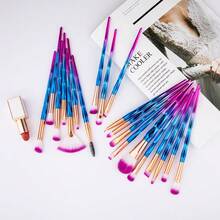 Bộ 20 cọ trang điểm kim cương lấp lánh bao gồm cọ tán phấn mắt, kẻ mắt, kẻ mày, kẻ môi, kẻ mũi, đánh kem nền và phấn phủ. Bộ dụng cụ trang điểm hàng ngày hoặc quà tặng Giáng sinh, nhiều màu sắc, thích hợp cho du lịch, đồ dùng cần thiết khi đi du lịch, quà tặng Ngày Valentine, giá rẻ, cọ trang điểm du lịch, quà tặng cho phụ nữ, chuyên gia trang điểm, bộ trang điểm chuyên nghiệp hoàn chỉnh. - Màu xanh lam - Xem 3