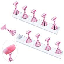 4 Set Nail Holder Stand - Display Wave Shape Acrylic Nails, Magnetic Holder & Practice Station Salon Display Stand, New Nail Product Photography Assistant, Nail Design Showcase, Must-Have Nail Art Creation, 2026 Trending Nail Accessory, Aesthetic Pink Color, Great Gifts Or Personal Use - 2套粉色指甲架 - 查看 9