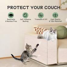 Furniture Pet Protectors Sofa Protector Cats Couch Corner Protectors  Scratch Furniture Protector Corner Beige 15.8*78. - Yellow - View 5