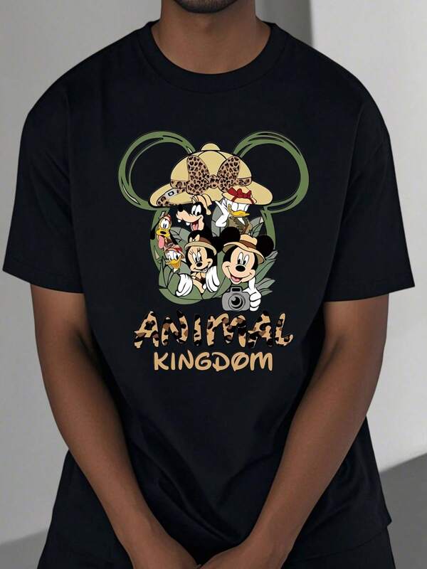 Men's Casual Tops, Co-Branded And Friends Cartoon Prints, Jungle Design, The Best Choice For Summer