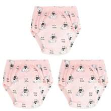 4 pièces de couches lavables et réutilisables pour bébé, étanches, respirantes, 6 couches de protection, 100% polyester, doublure et tissu extérieur imperméable, avec fonction anti-fuite, culottes de propreté, sous-vêtements pour bébé, cadeau de bébé