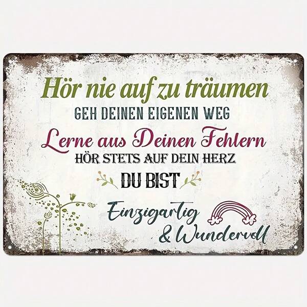 1 Stück Retro Metallschild, Freunde sind wie Sterne Wandkunst Deko, Eisenmalerei, Vintage Logo Garage Wanddekoration, Café Bar Wohnzimmer Wanddekoration Schild, 20 x 30 cm