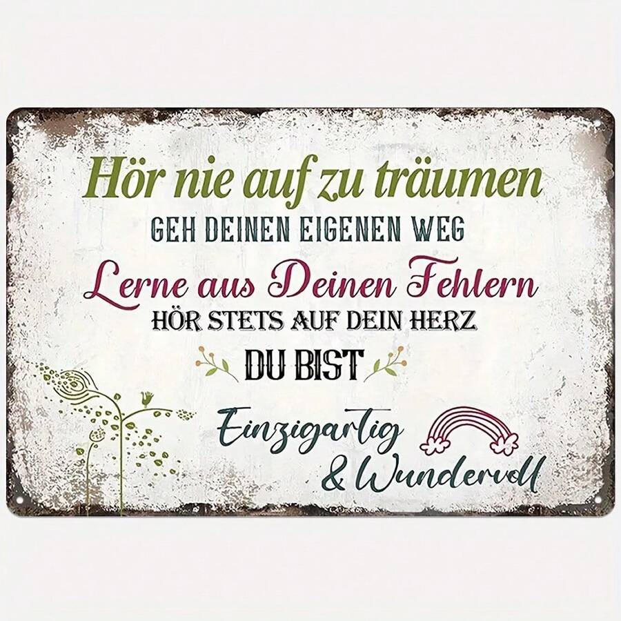 1 Stück Retro Metallschild, Freunde sind wie Sterne Wandkunst Deko, Eisenmalerei, Vintage Logo Garage Wanddekoration, Café Bar Wohnzimmer Wanddekoration Schild, 20 x 30 cm